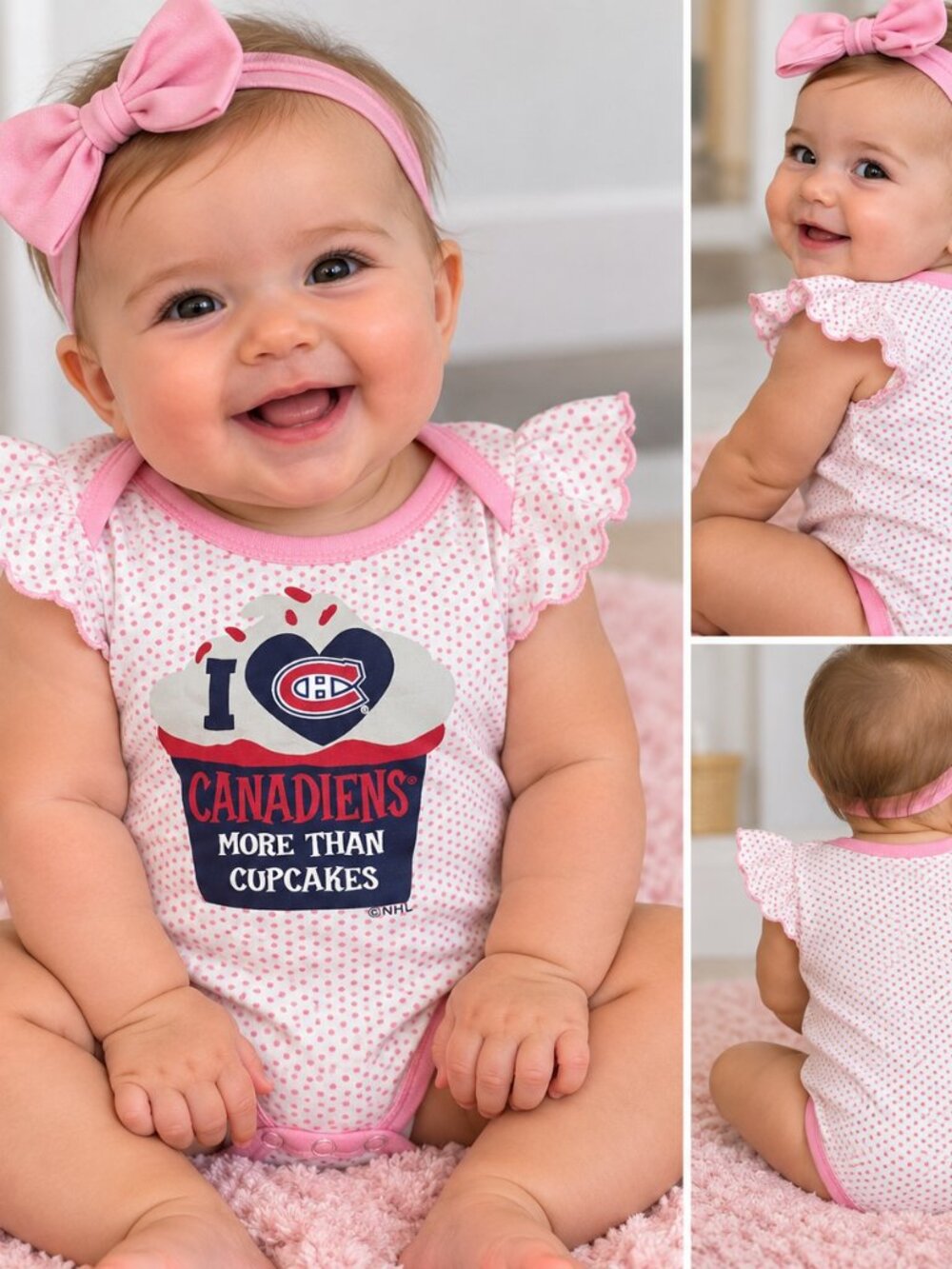 🏒 Montreal Canadiens Baby Girl Bodysuit 0–3M NHL – Cupcakes